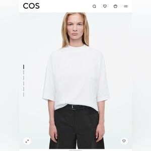 COS size medium. Mock neck boxy tee.